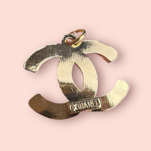 rhinestone Gold Jewelry Charm Zipper Pull Pendant Logo Designer y2k - Picture 2 of 2